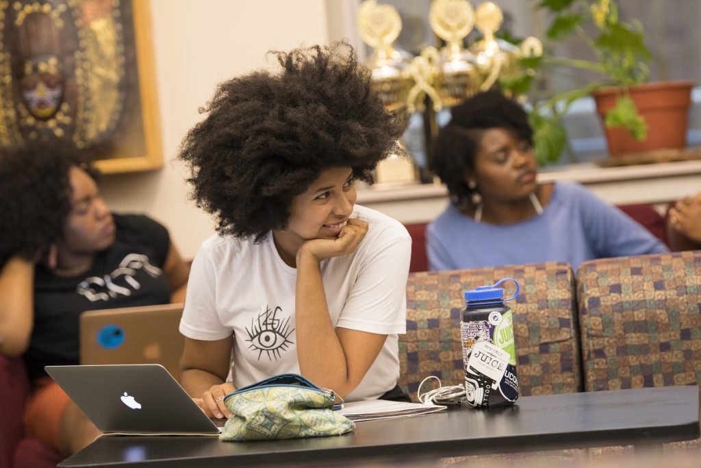 Students studying at the African American Cultural Center